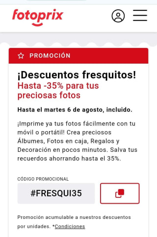 -35% de Descuento en Fotos en Fotoprix.