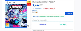 Juego Sony Destruction AllStars PS5Sony Destruction AllStars PS5 por 7,95€