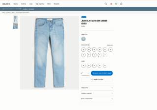 Jeans ajustados con lavado claro Hollister por solo 15,99€