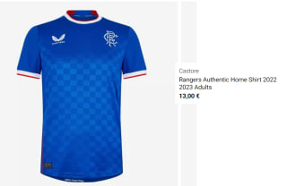 Camiseta 1ª Equipacion Castore Rangers 22/23 por 13€