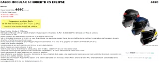 Casco de Moto Schuberth C5 Eclipse por 469€