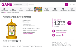 Figura Funko Pop Disney Tink Trapped Campanilla por 12,99€