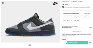 Baskets Nike Dunk Low Retro Homme à 130€