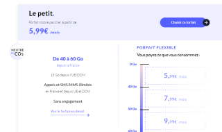 Forfait mobile flexible le petit à 5,99€/mois
