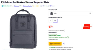 Fjällräven Re-Kanken rugzak voor €47 bij Bol