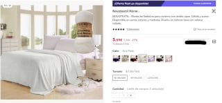 Relleno Nórdico por 10,05€ manta por 5€ juego sábanas por 9€