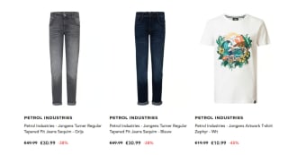 15% extra korting op alles van Petrol Industries kleding tot 50% korting bij Secret Sales