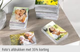 35% korting op je eerste 100 fotoafdrukken bij Pixum
