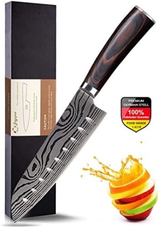 Japans Santoku mes, 20 cm koksmes voor €18,99 bij Amazon
