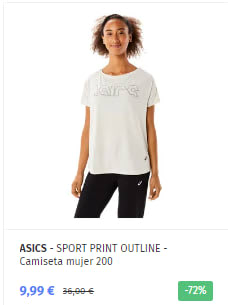 ASICS - Camisetas hasta 9,99€