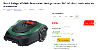 Bosch Home and Garden Robotmaaier Indego M 700 voor €543 bij Amazon en Bol