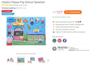 Hasbro Peppa Pig School Speelset voor €12,50 bij Lobbes