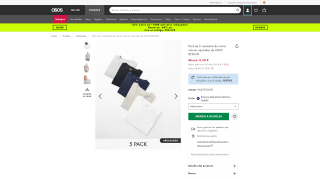 Pack de 5 camisetas de varios colores ajustadas ASOS DESIGN por 8,63€