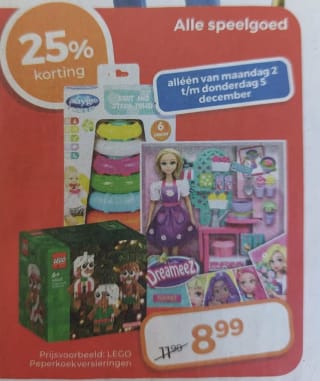 Speelgoed met 25% korting bij Trekpleister en Kruidvat