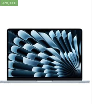 Apple Macbook Air M4 16 GB 256GB SSD GPU 8 Núcleos 13.6" por solo 949€
