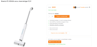 Emerio Accu vloerreiniger, 50 W voor €59,99 bij Blokker