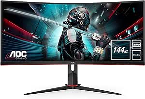 Take an AOC gaming 34" 1500R VA curved monitor at Amazon as low as £278.97