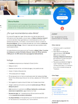 3 días / 2 noches con desayuno y acceso ilimitado al Spa en el Collection Hotel 4* por 139€