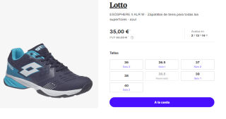 Zapatillas de Mujer Lotto ESOSPHERE II ALR por 35€