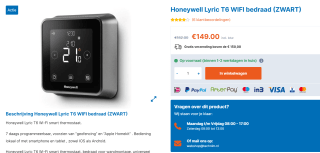 Slimme thermostaat van Honeywell met app bediening voor €149 bij Techinn