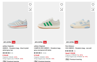 20% extra korting op de sale tot 65% bij Zalando