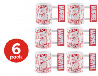 Marvel Logo mok 6-pack voor €19,95 bij Dagknaller
