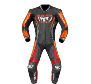 Combinaison moto professionnelle en cuir Berik 2.0 Ls1-171334FR-2 noir orange à 419€