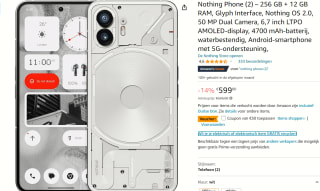 Nothing Phone (2) 256GB Wit voor €570 bij Amazon