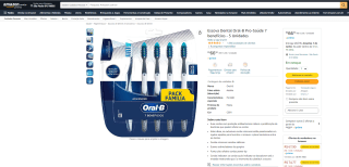 Kit com 5 Escovas de Dente Oral-B Pro-Saúde - R$ 66,90