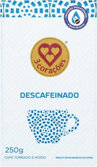 Café Torrado e Moído a Vácuo Descafeinado com 5 uni - R$ 68,17