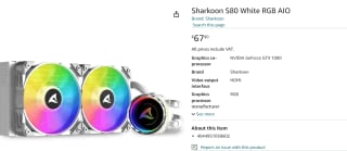 Box Ventilator Sharkoon S80 White RGB AIO voor €67,90 bij Amazon