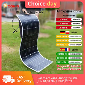 Panel solar flexible Dokio 18V 100W modelo DFSP-100M por 45,05€