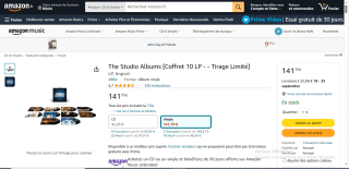 Coffret de 10 Vinyles ABBA The Studio Albums à 141,79€