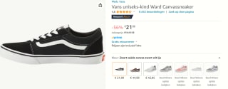 Vans Ward kids sneaker voor €21,99 bij Amazon