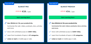 80% korting op Blinkist Premium [BlackFriday] (vanaf €1,33 per maand)