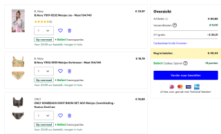 2+1 gratis op baby en kinderkleding van oa Noppies, B. Nosy in de sale tot 40% en meer bij Bol