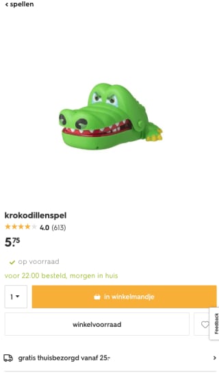 HEMA krokodillenspel voor 5,75 euro