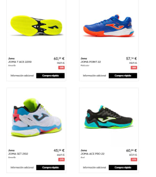 Recopilacion de Zapatillas de Padel JOMA con Hasta 60% de Descuento en Privalia