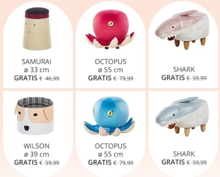 Gratis dierenpoef bij besteding vanaf €320 bij Beliani