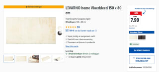 Livarno Home hoogpolig vloerkleed 150x80 cm voor €7,99 in de Lidl webshop