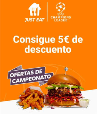 Descuento 5€ Restaurantes con JUST EAT