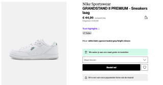 Nike’s Grandstand II premium sneakers voor €44,95 bij Zalando