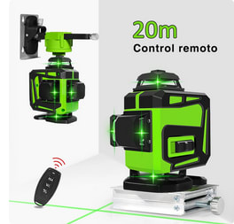 Clubiona Nivel láser herramienta de nivelación de 16/12 líneas y luz verde por 36,08€