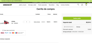 Greencut Motosierra de batería GS560L por solo 89,99€