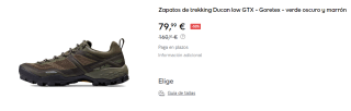 Zapatillas de trekking de Hombre Mammut Ducan low GTX por 79.99€