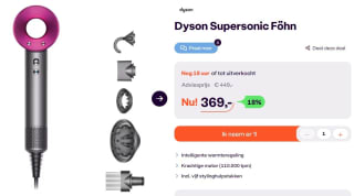 Dyson Hair Dryer Supersonic Iron Fuchsia 1600 W voor €369 bij Ibood