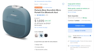 Mercado Libre: Bocina Bose Soundlink Micro