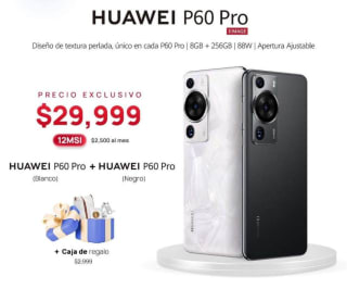 2 Celulares Huawei P60 Pro 256GB + Regalo por $29,999