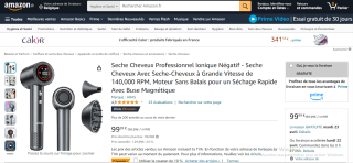 Sèche Cheveux Professionnel Ionique Négatif aras à 99,99€