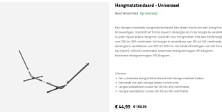 Uiversele Hangmatstandaard voor €44,95 bij Bo-Capm